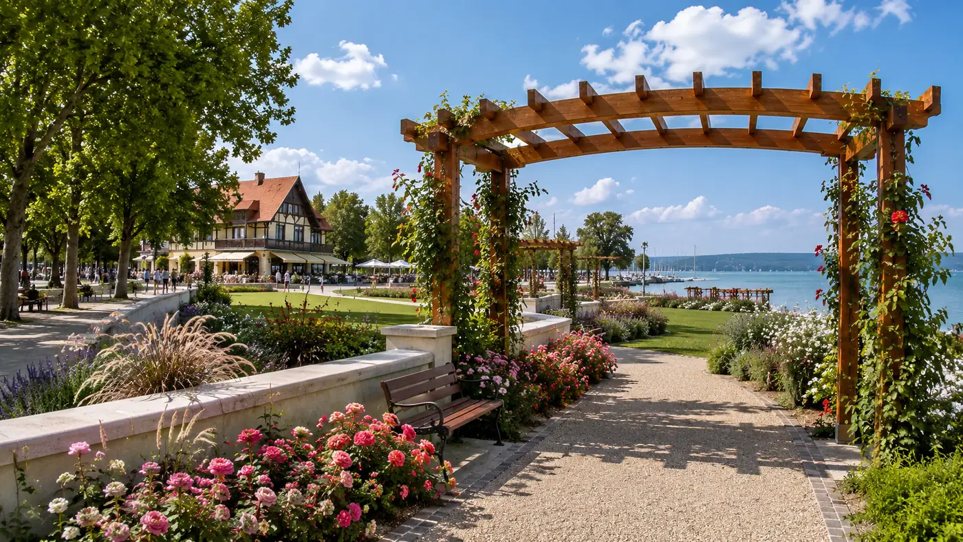 Balatonfüredi tóparti környezet a helyi BalatonCare szolgáltatáshoz